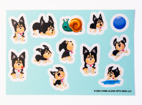 Come Along With Misa - Sheet of Stickers